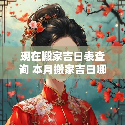 现在搬家吉日表查询 本月搬家吉日哪几天