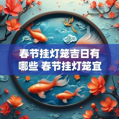 春节挂灯笼吉日有哪些 春节挂灯笼宜忌