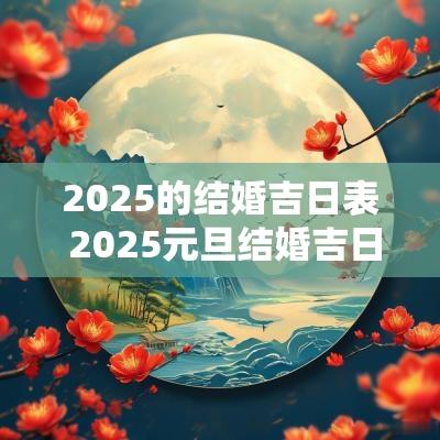 2025的结婚吉日表 2025元旦结婚吉日一览表