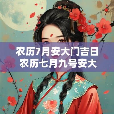 农历7月安大门吉日 农历七月九号安大门的吉日