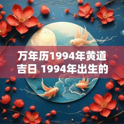 万年历1994年黄道吉日 1994年出生的黄道吉日
