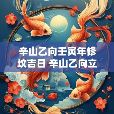 辛山乙向壬寅年修坟吉日 辛山乙向立碑吉日