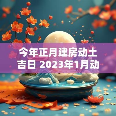 今年正月建房动土吉日 2025年1月动土建房吉日