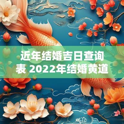 近年结婚吉日查询表 2025年结婚黄道吉日查询表