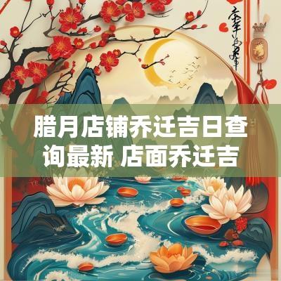 腊月店铺乔迁吉日查询最新 店面乔迁吉日查询表