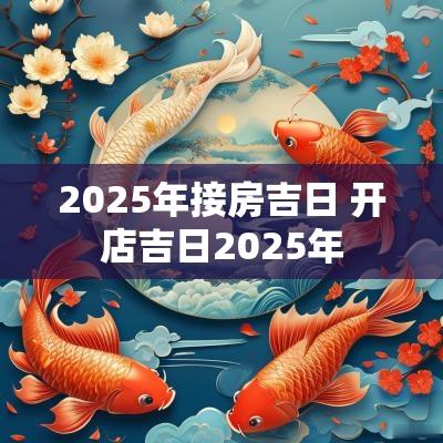 2025年接房吉日 开店吉日2025年