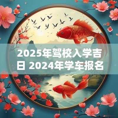 2025年驾校入学吉日 2025年学车报名吉日