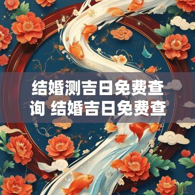 结婚测吉日免费查询 结婚吉日免费查