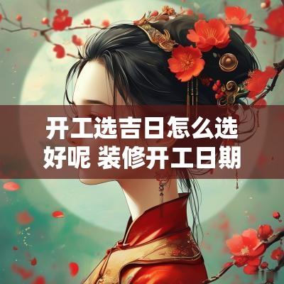 开工选吉日怎么选好呢 装修开工日期时间吉日