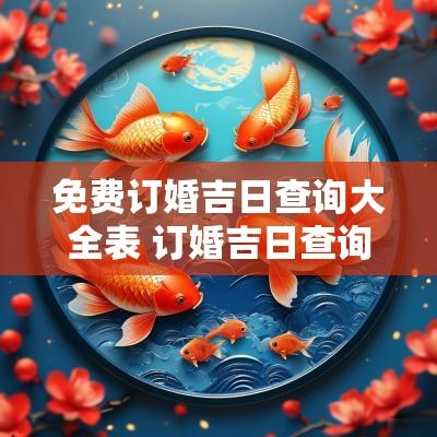 免费订婚吉日查询大全表 订婚吉日查询表格模板