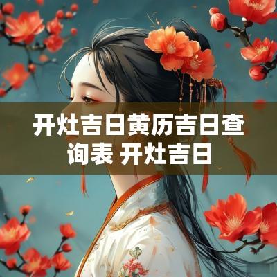 开灶吉日黄历吉日查询表 开灶吉日