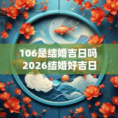 106是结婚吉日吗 2026结婚好吉日 106是结婚吉日吗 2026结婚好吉日