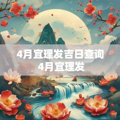 4月宜理发吉日查询 4月宜理发