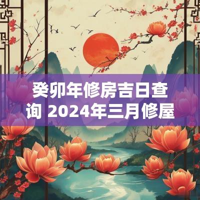 癸卯年修房吉日查询 2025年三月修屋吉日查询