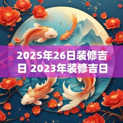2025年26日装修吉日 2025年装修吉日11月