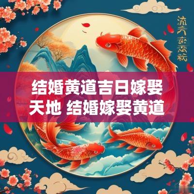 结婚黄道吉日嫁娶天地 结婚嫁娶黄道吉日