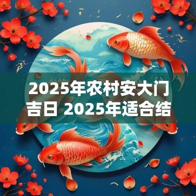 2025年农村安大门吉日 2025年适合结婚的吉日