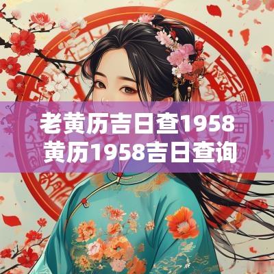老黄历吉日查1958 黄历1958吉日查询
