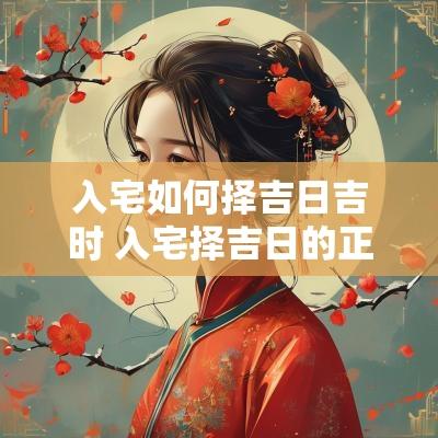 入宅如何择吉日吉时 入宅择吉日的正确方法