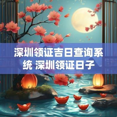 深圳领证吉日查询系统 深圳领证日子