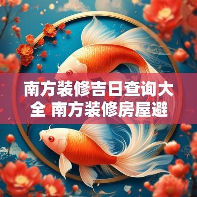 南方装修吉日查询大全 南方装修房屋避开几月份最好