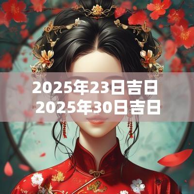 2025年23日吉日 2025年30日吉日