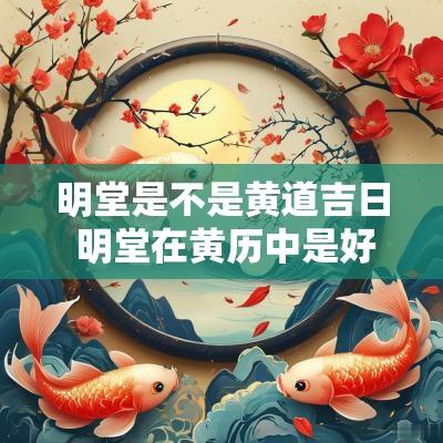 明堂是不是黄道吉日 明堂在黄历中是好是坏