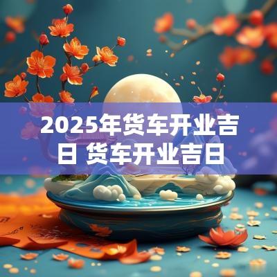 2025年货车开业吉日 货车开业吉日