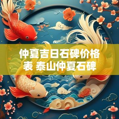 仲夏吉日石碑价格表 泰山仲夏石碑