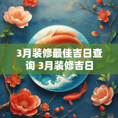3月装修最佳吉日查询 3月装修吉日