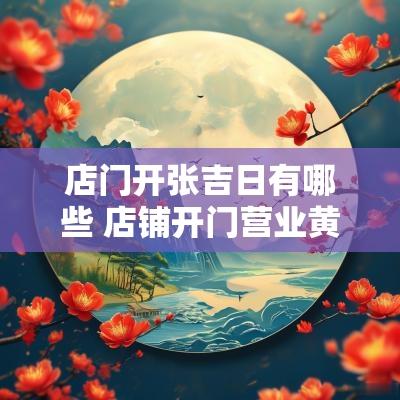 店门开张吉日有哪些 店铺开门营业黄道吉日