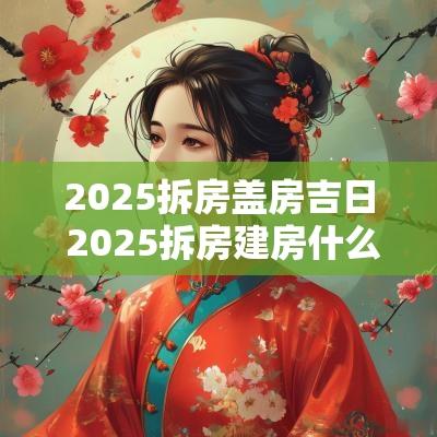 2025拆房盖房吉日 2025拆房建房什么日子好