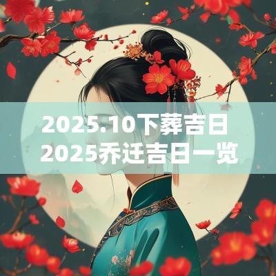 2025.10下葬吉日 2025乔迁吉日一览表