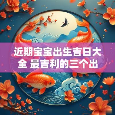 近期宝宝出生吉日大全 最吉利的三个出生吉日