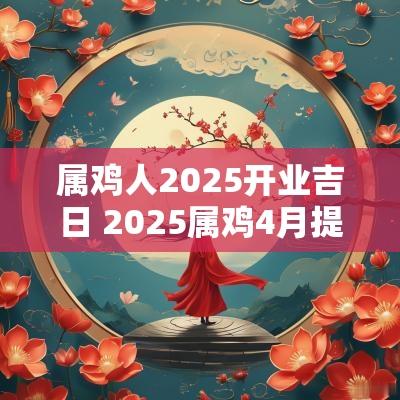 属鸡人2025开业吉日 2025属鸡4月提车吉日