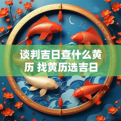 谈判吉日查什么黄历 找黄历选吉日