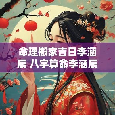 命理搬家吉日李涵辰 八字算命李涵辰