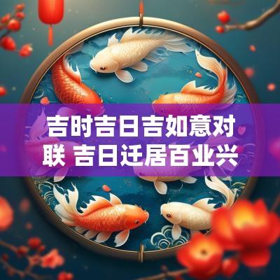 吉时吉日吉如意对联 吉日迁居百业兴对联