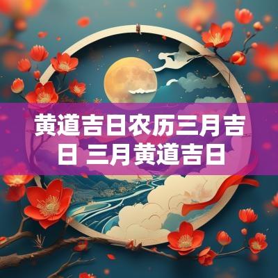 黄道吉日农历三月吉日 三月黄道吉日