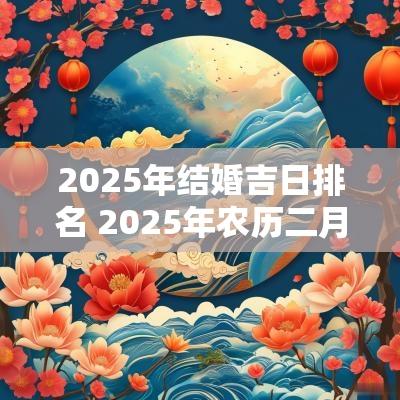 2025年结婚吉日排名 2025年农历二月结婚吉日表