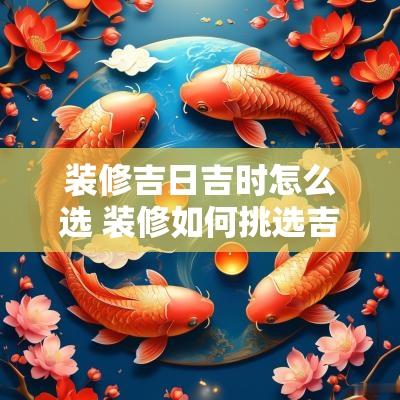 装修吉日吉时怎么选 装修如何挑选吉日吉时