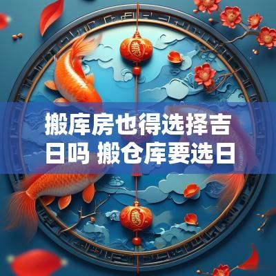 搬库房也得选择吉日吗 搬仓库要选日期吗
