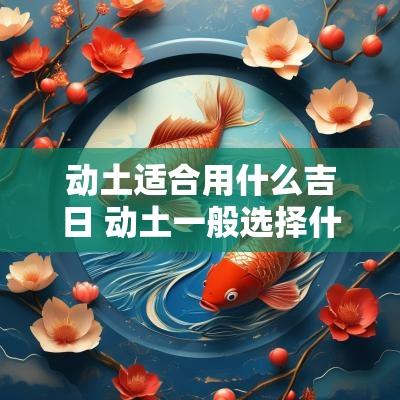 动土适合用什么吉日 动土一般选择什么时辰