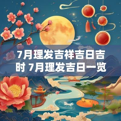 7月理发吉祥吉日吉时 7月理发吉日一览表