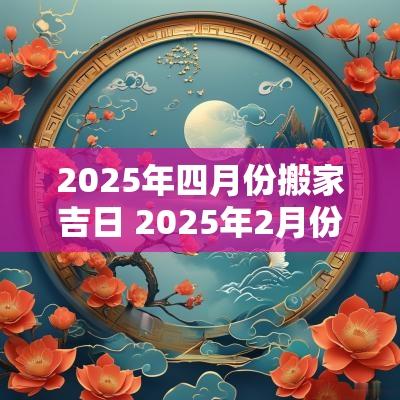 2025年四月份搬家吉日 2025年2月份适合搬家吉日