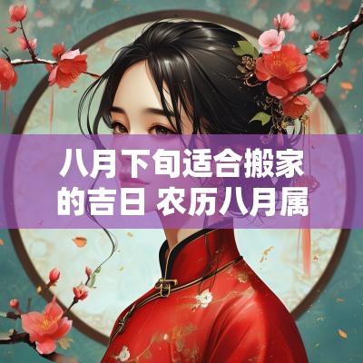 八月下旬适合搬家的吉日 农历八月属鼠人搬家吉日