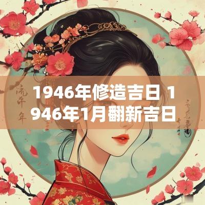 1946年修造吉日 1946年1月翻新吉日