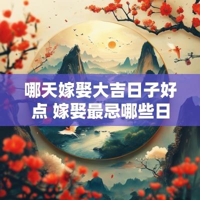 哪天嫁娶大吉日子好点 嫁娶最忌哪些日子