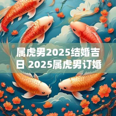 属虎男2025结婚吉日 2025属虎男订婚吉日