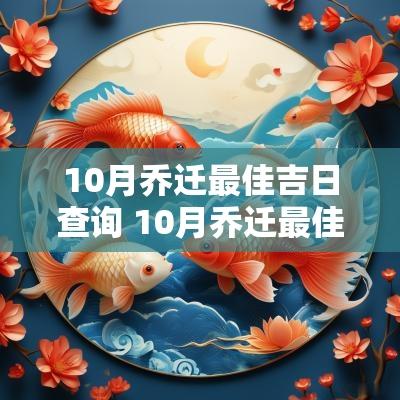 10月乔迁最佳吉日查询 10月乔迁最佳日